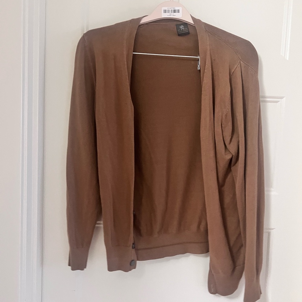 Men's Brown Cardigan Sweater